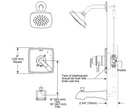 Delta T17264-BL-I Ashlyn Monitor(R) 17 Series Shower With In2Ition(R) Two-In-One Show