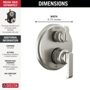 Delta T24889-SS-PR Tetra 14 Series Integrated Diverter Trim 3-Set