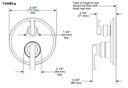 Delta T24889-SS-PR Tetra 14 Series Integrated Diverter Trim 3-Set