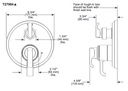 Delta T27884-PR 17 Series Integrated Diverter Trim 3-Se