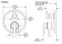 Delta T27984-BL 17 Series Integrated Diverter Trim 6-Se