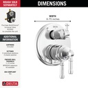 Delta T27984-PR 17 Series Integrated Diverter Trim 6-Se