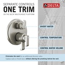Delta T27989-SS-PR Tetra 17 Series Integrated Diverter Trim 6-Set