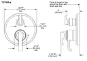 Delta T27989-SS-PR Tetra 17 Series Integrated Diverter Trim 6-Set