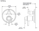 Delta T27T871-PR 17T S Integrated Diverter Trim-3 Setting