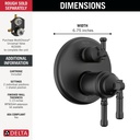 Delta T27T884-BL 17T Series Integrated Diverter Trim 3-S