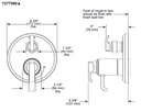 Delta T27T989-SS-PR Tetra 17T Series Integrated Diverter Trim 6-Se