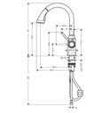 Hansgrohe 04215670 Higharc Kitchen Faucet 2-Spray Pull-Down 1.75 Gpm