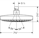 Hansgrohe 04388830 Showerhead 180 2-Jet 1.8 Gpm