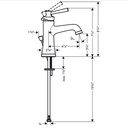 Hansgrohe 04771820 Single-Hole Faucet 100 With Pop-Up Drain 1.2 Gpm