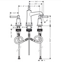 Hansgrohe 04774820 Widespread Faucet 100 With Pop-Up Drain 1.2 Gpm