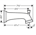 Hansgrohe 04775830 Tub Spout With Diverter