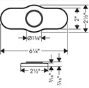 Hansgrohe 04778830 Base Plate For Single-Hole Faucets