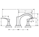 Hansgrohe 04816820 3-Hole Roman Tub Set Trim