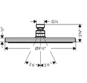 Hansgrohe 04823830 Showerhead 240 1-Jet 2.5 Gpm