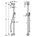 Hansgrohe 04832670 Wallbar 36"