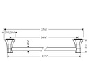 Hansgrohe 04835000 Towel Bar 24"
