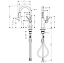 Hansgrohe 04853830 Prep Kitchen Faucet 2-Spray Pull-Down 1.75 Gpm