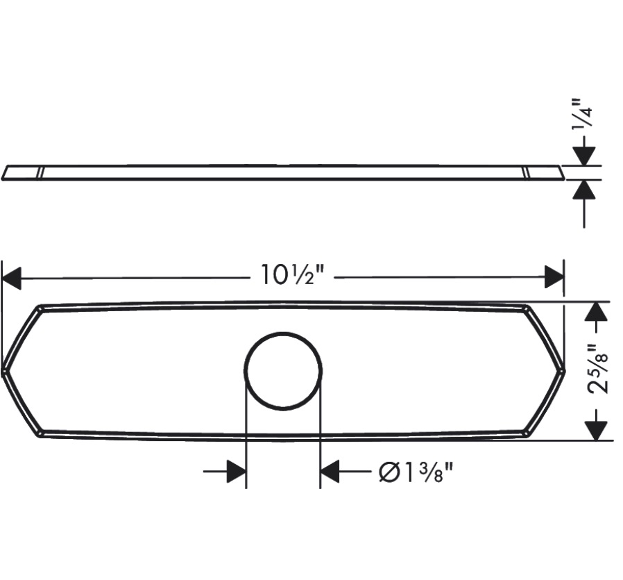 Hansgrohe 04856830 Base Plate For Single-Hole Kitchen Faucets 10"