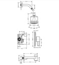 Hansgrohe 04906000 Pressure Balance Tub/Shower Set With Rough 2.5 Gpm