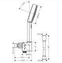 Hansgrohe 04917000 Handshower Set 105 3-Jet 2.5 Gpm