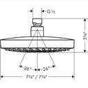 Hansgrohe 04925000 Showerhead 180 2-Jet 2.5 Gpm
