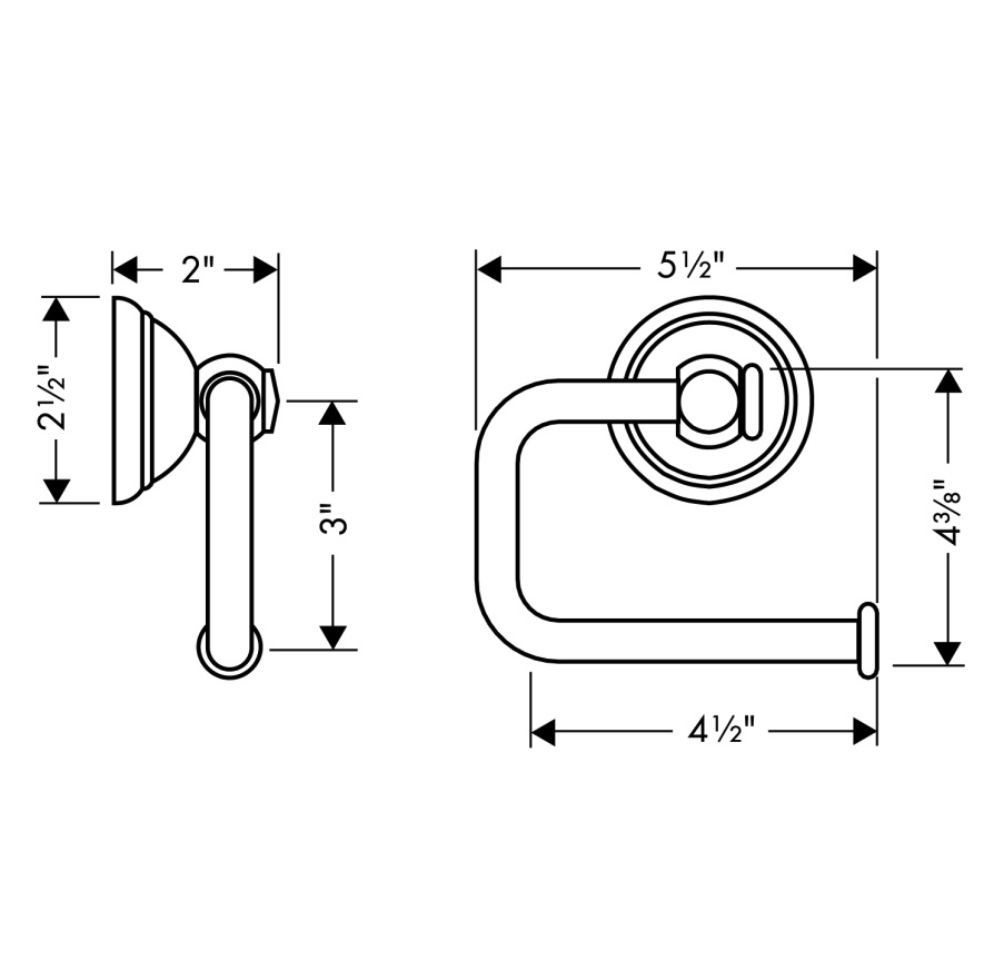 Hansgrohe 06093830 Toilet Paper Holder