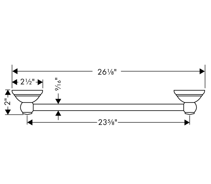 Hansgrohe 06098920 24" Towel Bar