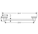 Hansgrohe 06098920 24" Towel Bar