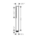 Hansgrohe 24125001 Baton Handshower 100 1-Jet 2.5 Gpm