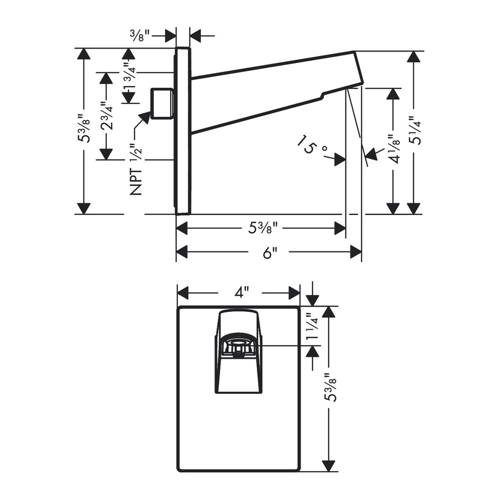 Hansgrohe 24149001 Showerarm For Showerhead 260