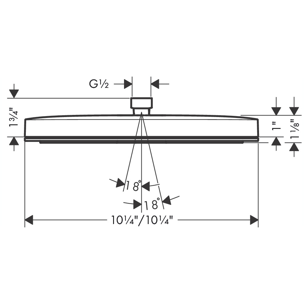 Hansgrohe 24332001 Showerhead 260 1-Jet 1.75Gpm