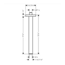 Hansgrohe 24339001 Extension Pipe For Ceiling Mount E 12"