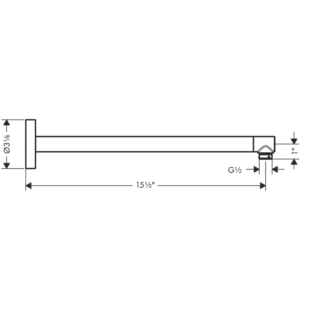 Hansgrohe 24357821 Showerarm 15"