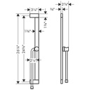 Hansgrohe 24404000 Wallbar 24"