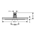 Hansgrohe 26071001 Showerhead 240 1-Jet 1.75 Gpm