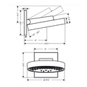 Hansgrohe 26232821 Showerhead 250 3-Jet With Wall Connector Trim 2.5 Gpm