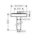 Hansgrohe 26414821 10" Ceiling Showerarm Axor Starck Shower Collection