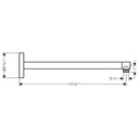 Hansgrohe 26431341 Showerarm 15"