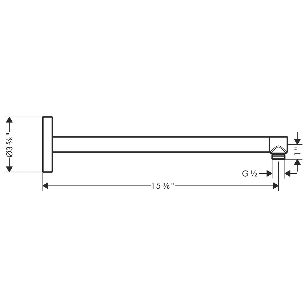 Hansgrohe 26431821 Showerarm 15"