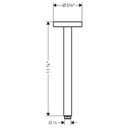 Hansgrohe 26433251 Extension Pipe For Ceiling Mount 12"