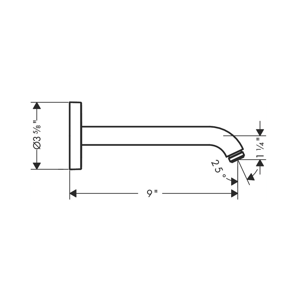 Hansgrohe 26435251 Showerarm 9"