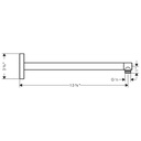Hansgrohe 26436331 Showerarm Square 15"