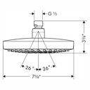 Hansgrohe 26549001 Showerhead 180 2-Jet 1.5 Gpm