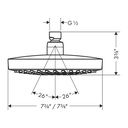 Hansgrohe 26817001 Showerhead 180 2-Jet 1.5 Gpm