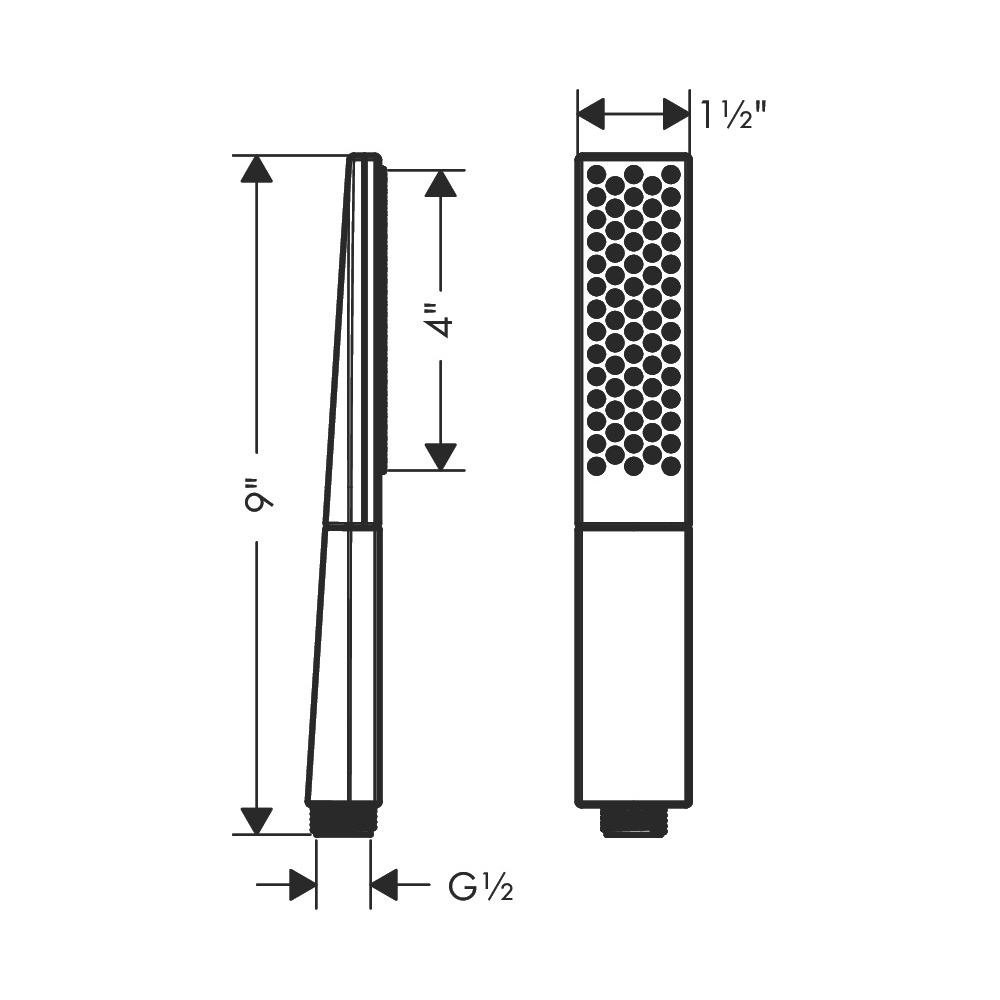 Hansgrohe 26867701 Baton Handshower 100 1-Jet 1.75 Gpm