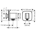 Hansgrohe 26887671 Wall Outlet With Handshower Holder