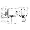 Hansgrohe 26888001 Wall Outlet With Handshower Holder