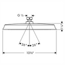 Hansgrohe 26920671 Showerhead 240 1-Jet Powderrain 1.75 Gpm