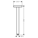 Hansgrohe 26966001 Extension Pipe For Ceiling Mount Softcube 12"